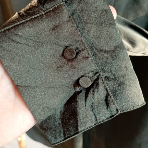 H&M Satin Khaki Blouse - Picture 5 of 16